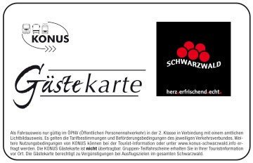 Schwarzwald Konus Gästekarte